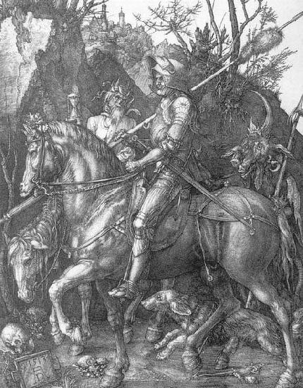 Albrecht Durer Knight, Death and the Devil Germany oil painting art